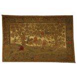 A superb 19th Century Aubusson Tapestry, representing a Medieval Stag Hunt,