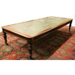 A large 19th Century Irish figured mahogany Library Table, possibly Strahan & Co.