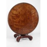 A very good William IV mahogany circular Breakfast Table,