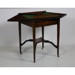 An Edwardian rosewood Envelope Card Table,