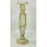 A late 19th Century carved white marble Plinth,