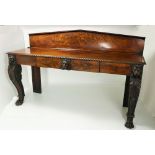 A good quality William IV Irish mahogany Serving Table, attributed to Strahan, Dublin,