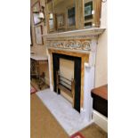 A fine quality Georgian period carved wooden Fire Surround,