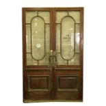 A very good pair of solid mahogany inside Doors, of attractive design,