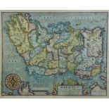 Early Map of Ireland Saxton (Christopher) Hiberniae Ireland Anglis Yverdon Brittanis Erin incolis.