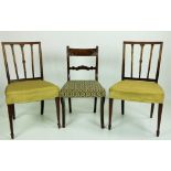 A pair of mid-19th Century Hepplewhite style Dining Chairs,