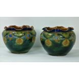A pair of attractive Royal Doulton Flower Pot Holders, approx.