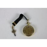An attractive engraved 18ct gold Irish Verge movement Pocket Watch, by L'Estrange, Dublin,