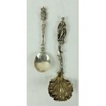 An elaborate and rare large silver Apostle type Spoon,