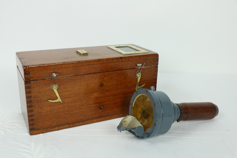 A brass mounted mahogany case with hand-held Compass, an antique mahogany Sextant Case, - Image 2 of 3