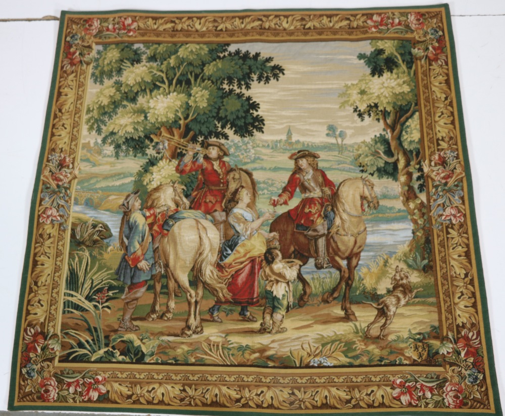 18th Century Style French Tapestry "Les Sonneurs," ( O.R.M.