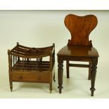 An early 19th Century heavy mahogany framed Hall Chair,