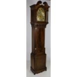 A very good Edwardian mahogany framed Grandfather Clock, decorated in the Georgian taste,