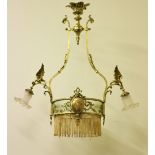 A fine quality Regency style brass Hall Light with Ceiling Rose,