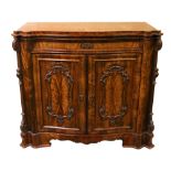 A fine quality Victorian figured mahogany serpentine shaped Drinks Cabinet,