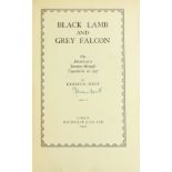 Signed by the Author West (Rebecca) Black Lamb and Grey Falcon,