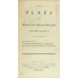 Shakespeare: [Johnson (Ben)] The Plays of William Shakespeare, 10 vols. 12mo Dublin (for A.