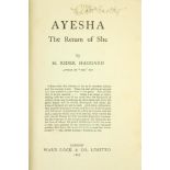 Box, English Literature, Novels etc: Rider Haggard (H.) Ayesha - The Return of She, 8vo L. 1905.