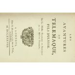 Fenelon (Francois de Solignac de la Motte) Les Avantures de Telemacque Fils U'Ulysse, 2 vols. sm.