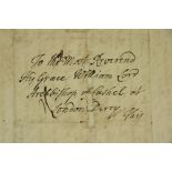 Early Letter from Bishop of Meath Co. Meath: [Downs (Henry)] Bishop of Meath. An A.L.s.