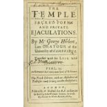 Herbert (Geo.) The Temple, Sacred Poems and Private Ejaculations. 16mo L. 1674; Quales (F.