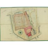 Map Presented to an Irish Count, 1962 An attractive coloured Map, 42cms x 61cms, of a house,