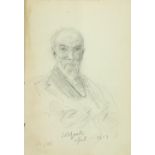 Yeats (John Butler) An original self-portrait Sketch, Signed and dated April 1919, N[ew] York,