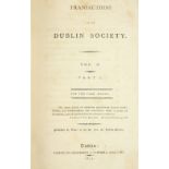 Dublin Society: Transactions of the Dublin Society, For 1800 Vol. II Part I, 8vo D. 1801.