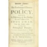 Hobbs (Thos.) of Malmsbury, Humane Nature: or The Fundamental Elements of Policy, 8vo L. 1684.