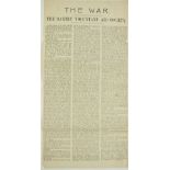 Co. Cork: World War One, The War: The Bantry Voluntary Aid Society, printed broadside, n.d.