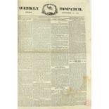 Newspapers: Weekly Dispatch, [Sunday Issue, September 27, 1857 - Sunday August 17, 1862,