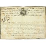 Two 18th Century Italian Certificates Documents: A.
