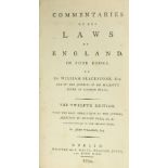 Legal: Blackstone (Wm.) Commentaries on the Laws of England, 4 vols. 12mo D. 1794, cont.