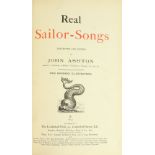 Ashton (John) Real Sailor Songs, folio L. (Leaden Hall Press) 1891. First Edn. red & bl.