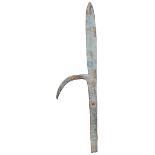 1798 Interest: An 18th Century forged wrought iron "Rebellion" Pike, with hook end, approx.