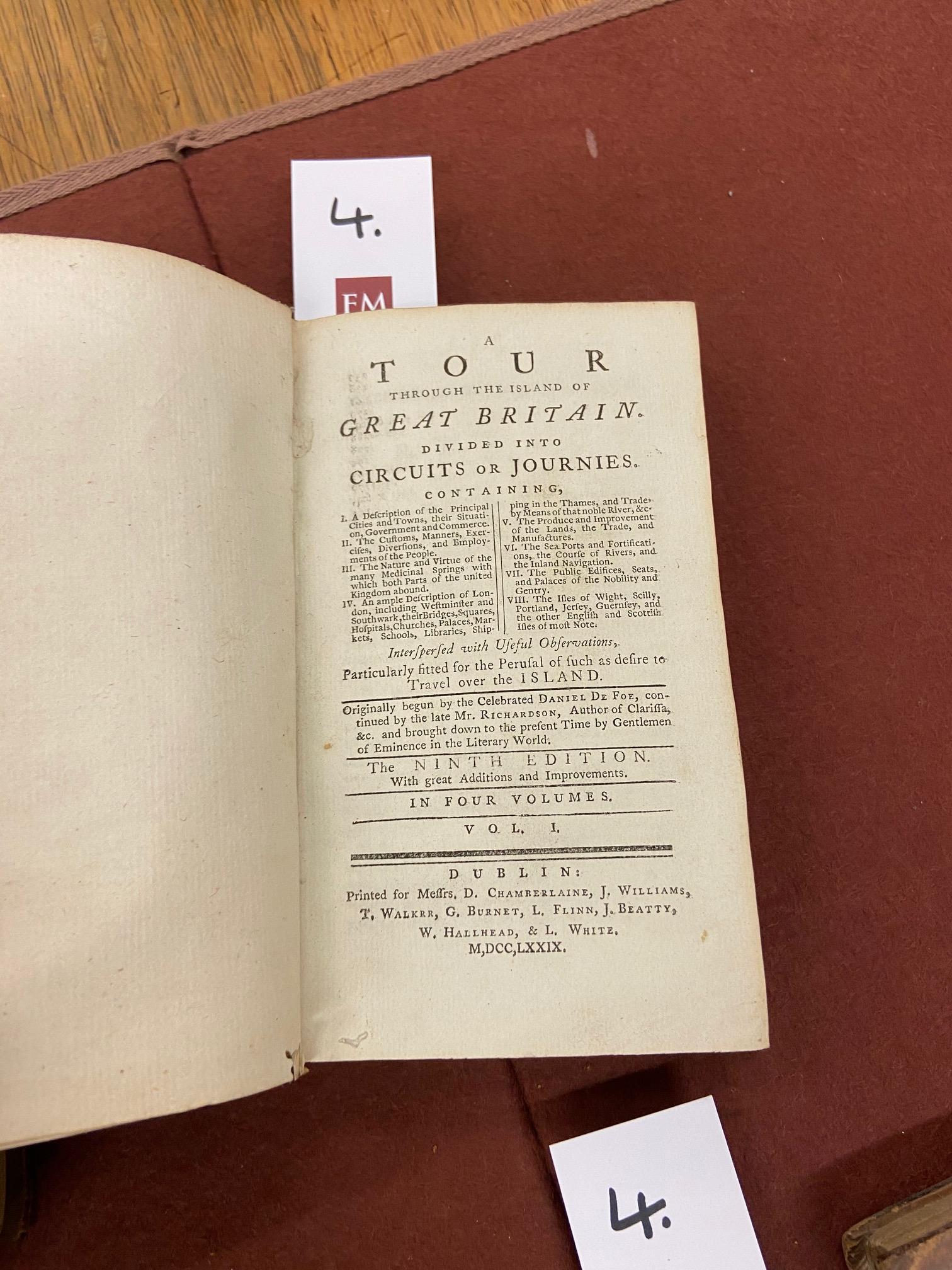 de Foe (Daniel) A Tour through the Island of Great Britain, 4 vol. 12mo D. 1779. Ninth, cont. - Image 29 of 40