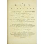 Genealogy: Welch (Joseph) A List of the Scholars of St.