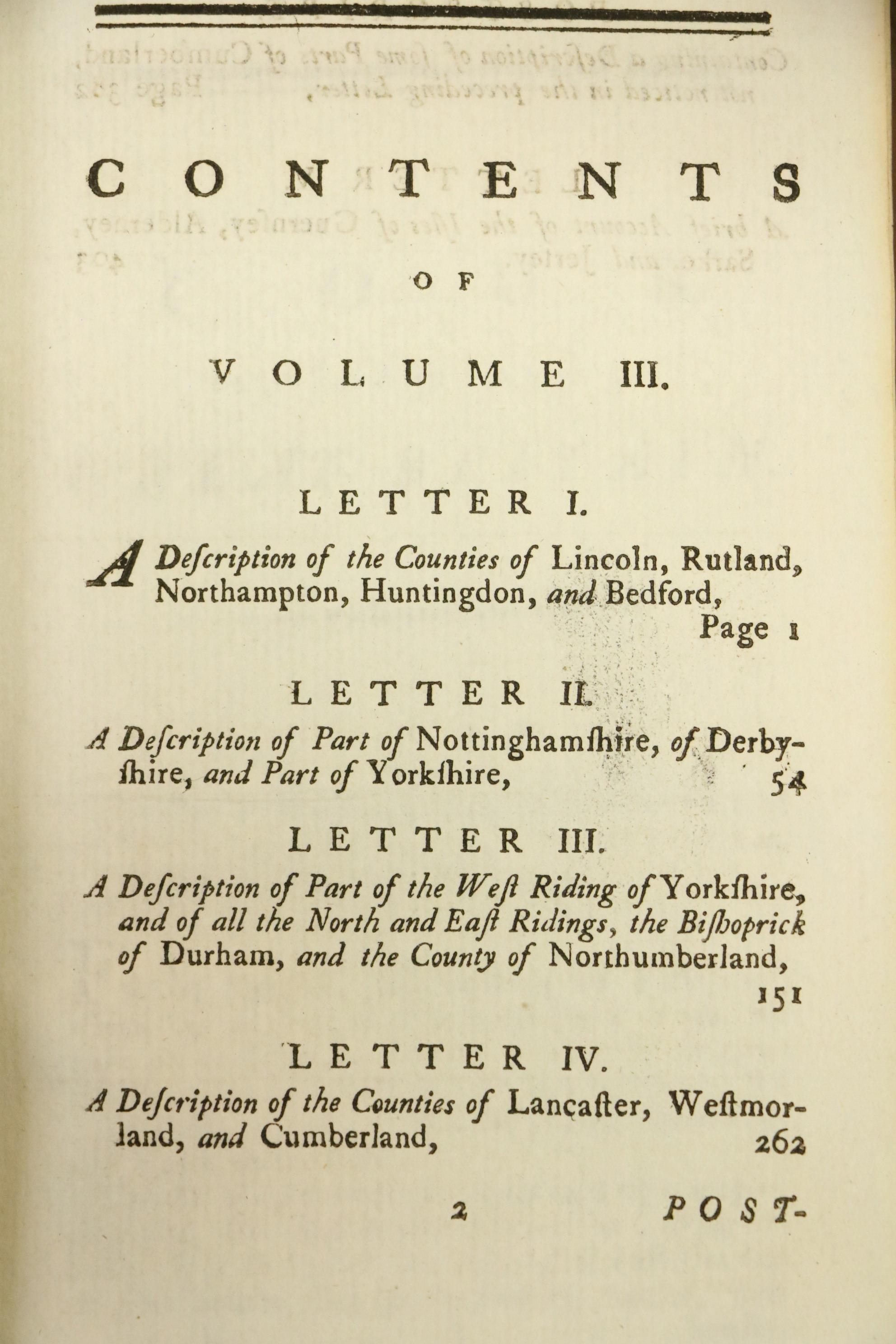 de Foe (Daniel) A Tour through the Island of Great Britain, 4 vol. 12mo D. 1779. Ninth, cont. - Image 13 of 40