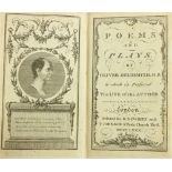 Goldsmith (Oliver) Poems and Plays,... to which is Prefixed The Life of the Author. 12mo Lond.