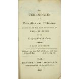 Cork Printing: The Ceremonies of a Reception and Profession,