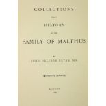 Genealogy: Payne (John Orlebar) Collections for A History of the Family of Malthus, Lg. 4to L. 1890.