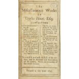 Blount (Charles) The Miscellaneous Works of ..., 12mo [L.] 1695. First Edn., title within dble.