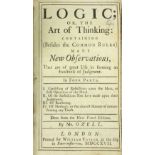 Logic: Ozell (J.) Logic; or, The Art of Thinking; Done from New French Edition. 12mo L. 1717. Engd.