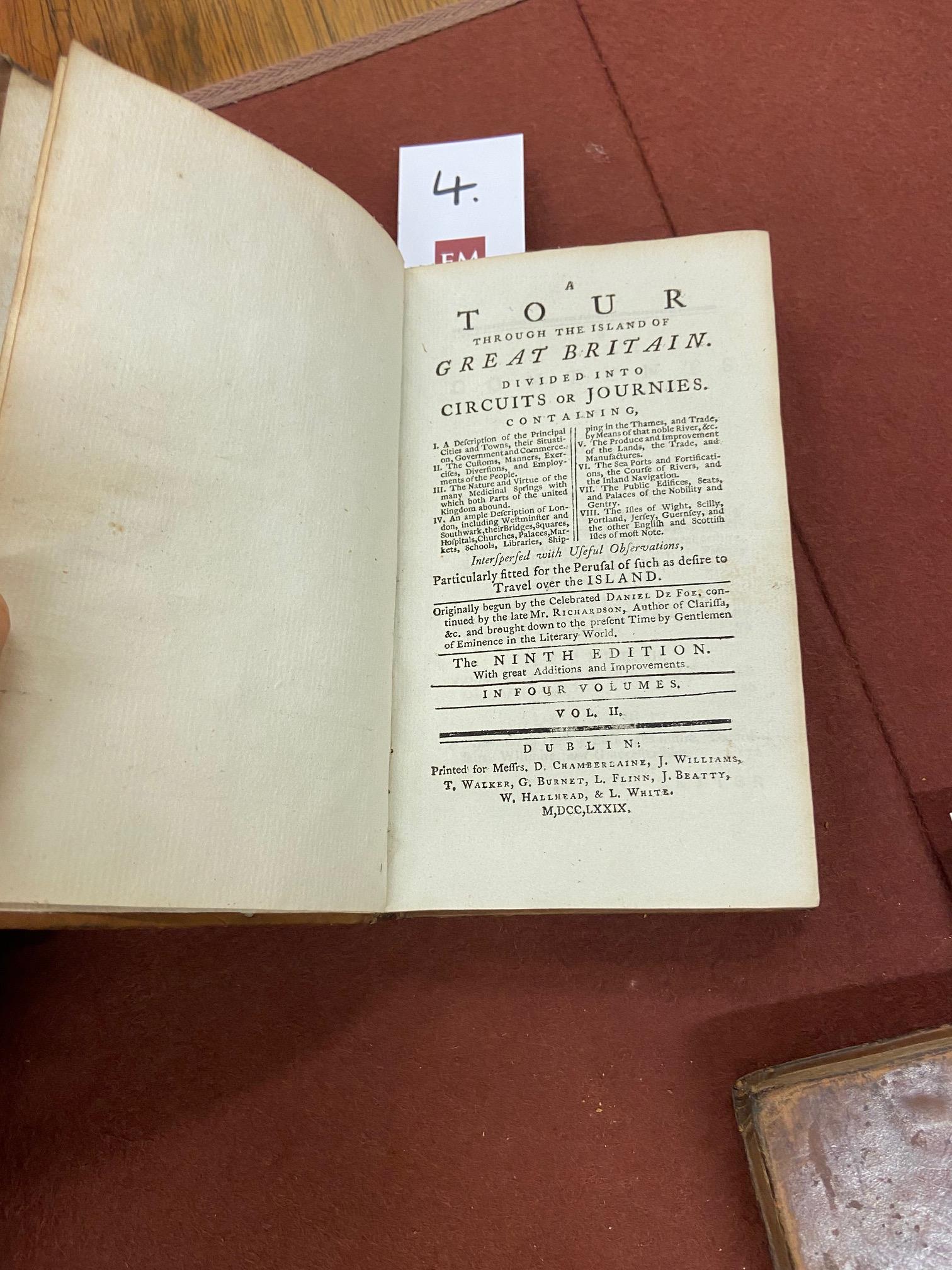 de Foe (Daniel) A Tour through the Island of Great Britain, 4 vol. 12mo D. 1779. Ninth, cont. - Image 30 of 40