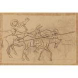 LUIGI DI GIOVANNI (1856-1938) "Contadini a cavallo" - "Farmers on horseback"
