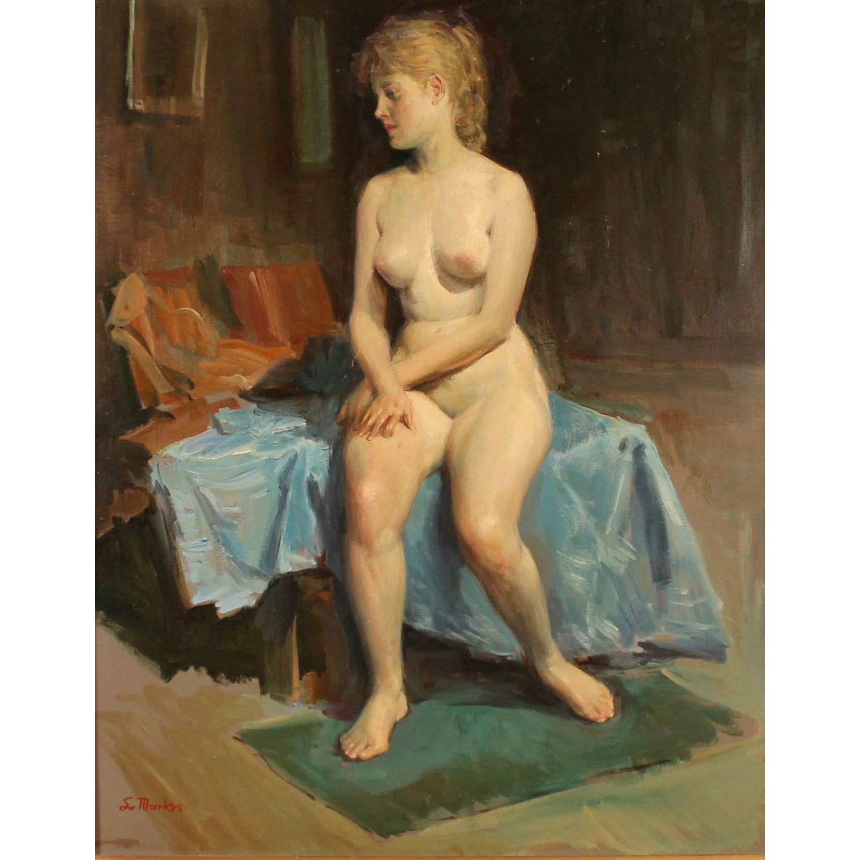MARKOS LAYOS (1917-1993) "Nudo di donna" - "Naked woman"