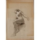 'FABIO CIPOLLA (1852-1935) "Nudo di donna" - "Naked woman" '