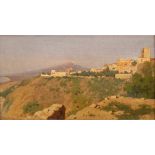 MARIO MIRABELLA (1870-1931) "Veduta di Taormina" - "View of Taormina"