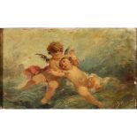 FRANCESCO PADOVANO (1842-1919) "Scena con putti alati" - "Scene with winged cherubs"