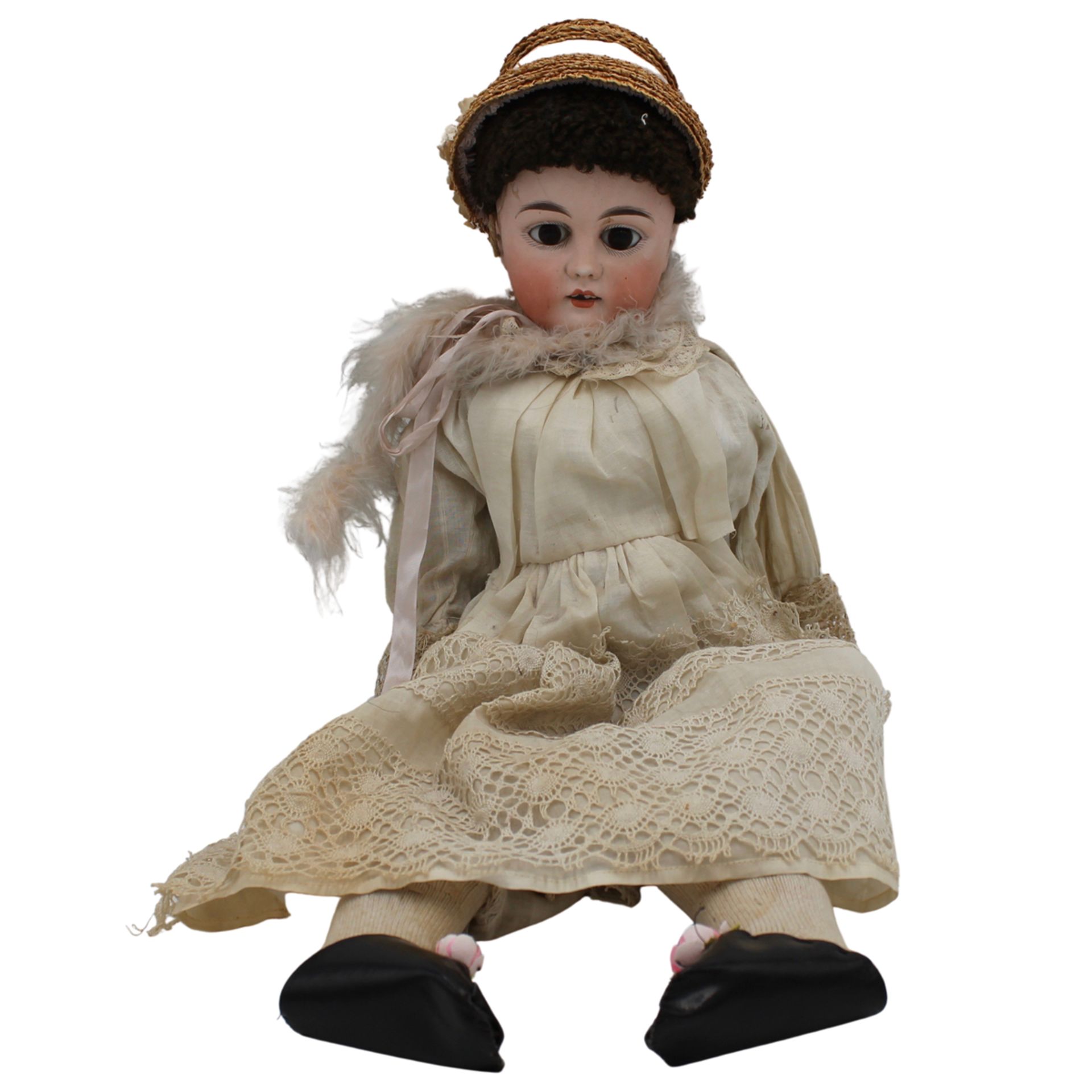 GRANDE BAMBOLA CON VOLTO IN BISQUIT - LARGE DOLL WITH FACE IN BISQUIT
